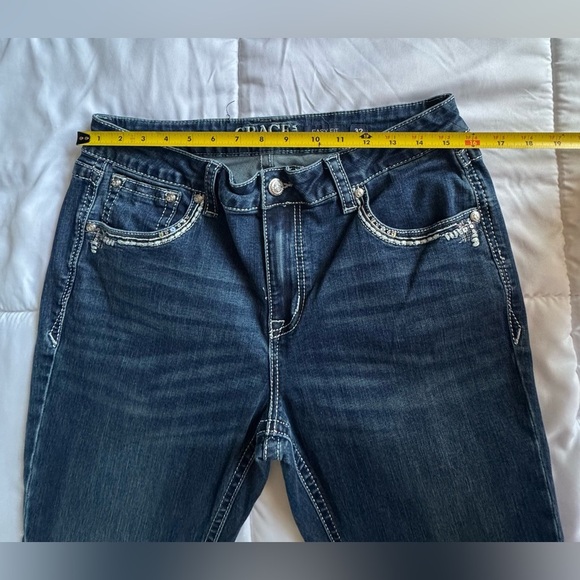 GRACE IN LA WOMEN'S
JEANS - AZTEC Grace Medium Blue Flare Jeans - Picture 13 of 16